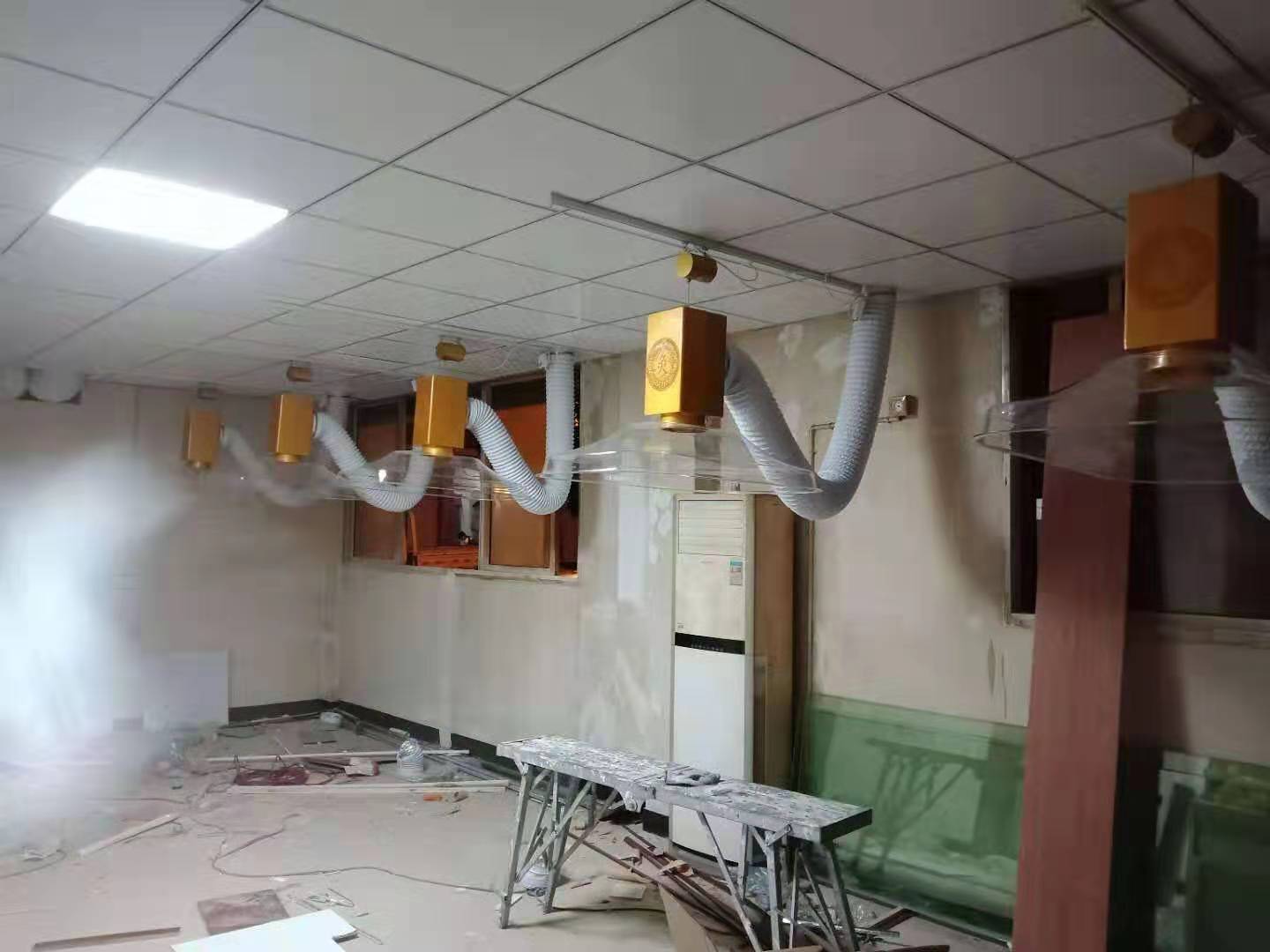 浙江艾灸會所（華仔）專業艾灸排煙設備安裝完工