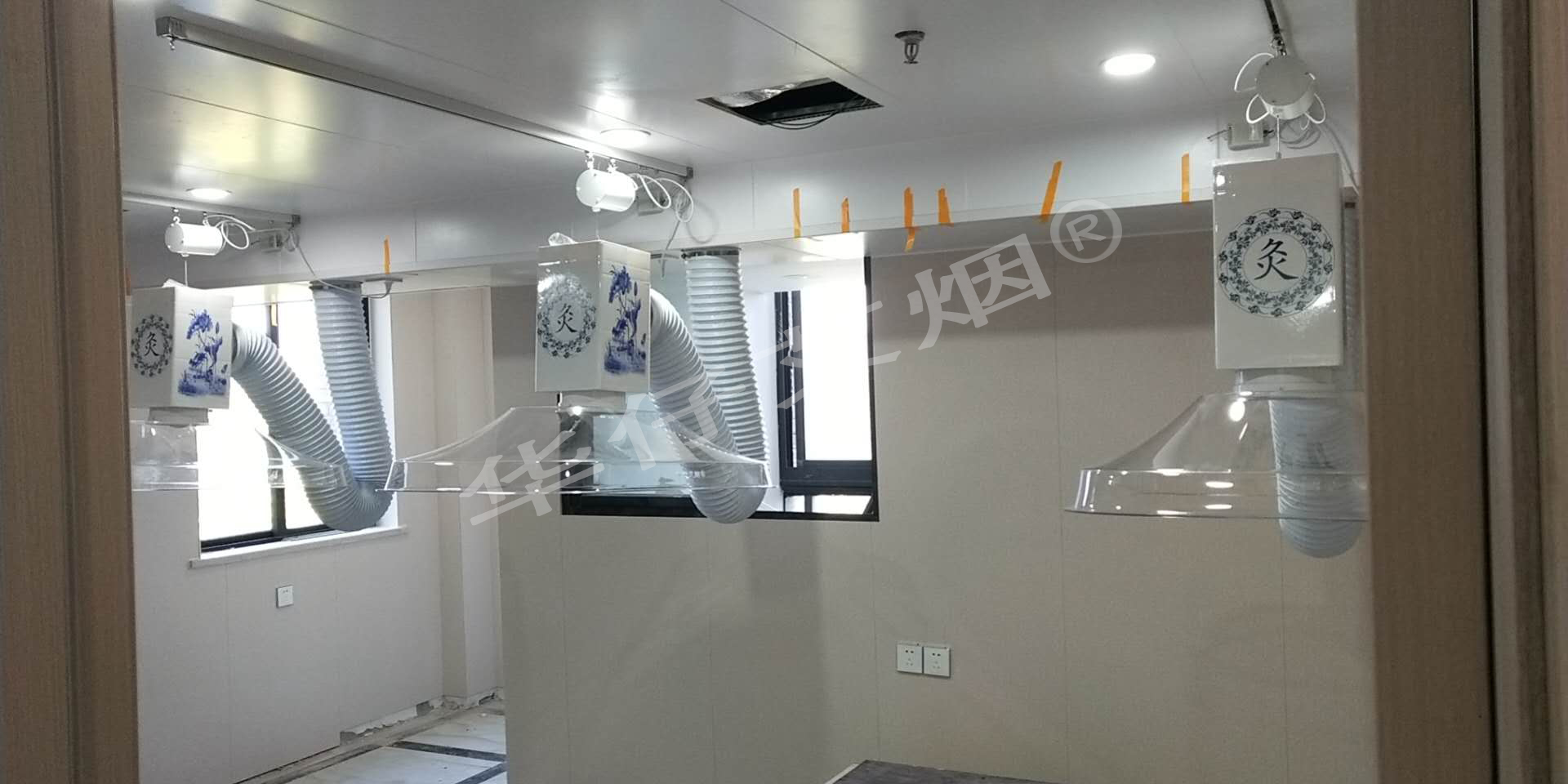 湖州門診樓(華仔)艾灸排煙系統安裝完工